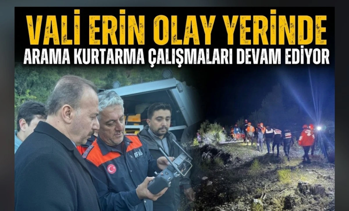 VALİ ERİN OLAY YERİNDE