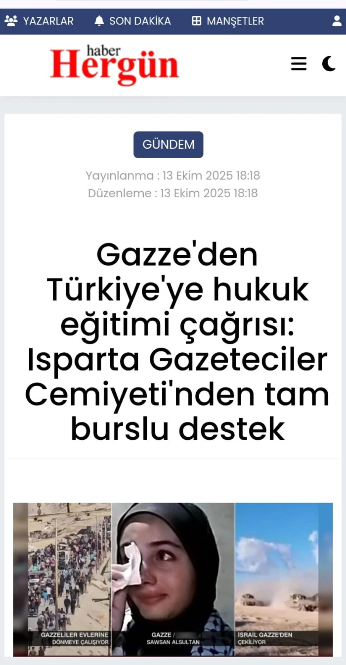 HABERİMİZ TÜRKİYE GÜNDEMİNDE
