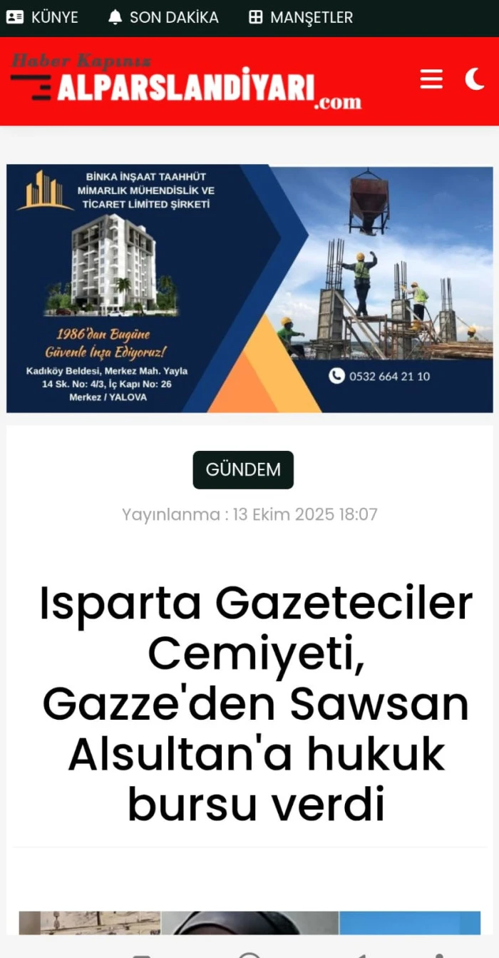 HABERİMİZ TÜRKİYE GÜNDEMİNDE