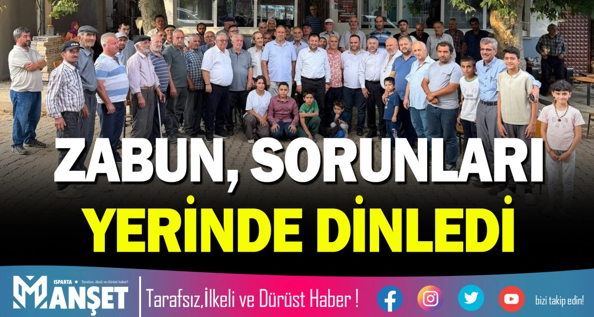 ZABUN, SORUNLARI YERİNDE DİNLEDİ