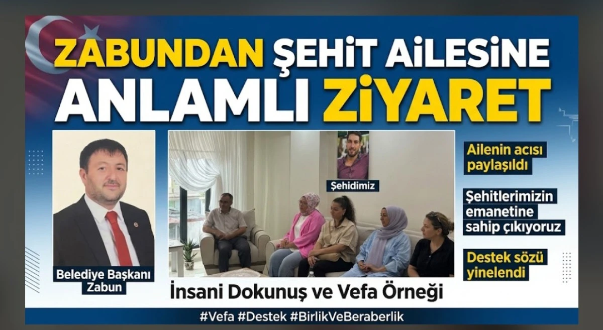 ZABUNDAN ŞEHİT AİLESİNE ANLAMLI ZİYARET